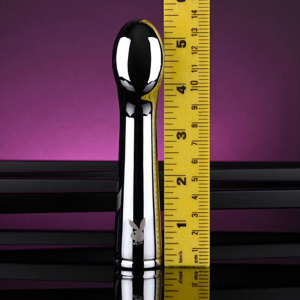 Buy Playboy Pleasure SWOON - Chrome 14 cm USB Rechargeable Vibrator at NZ’s Mega Adult Toys Store. Discover premium sex toys with discreet shipping at the best price in NZ