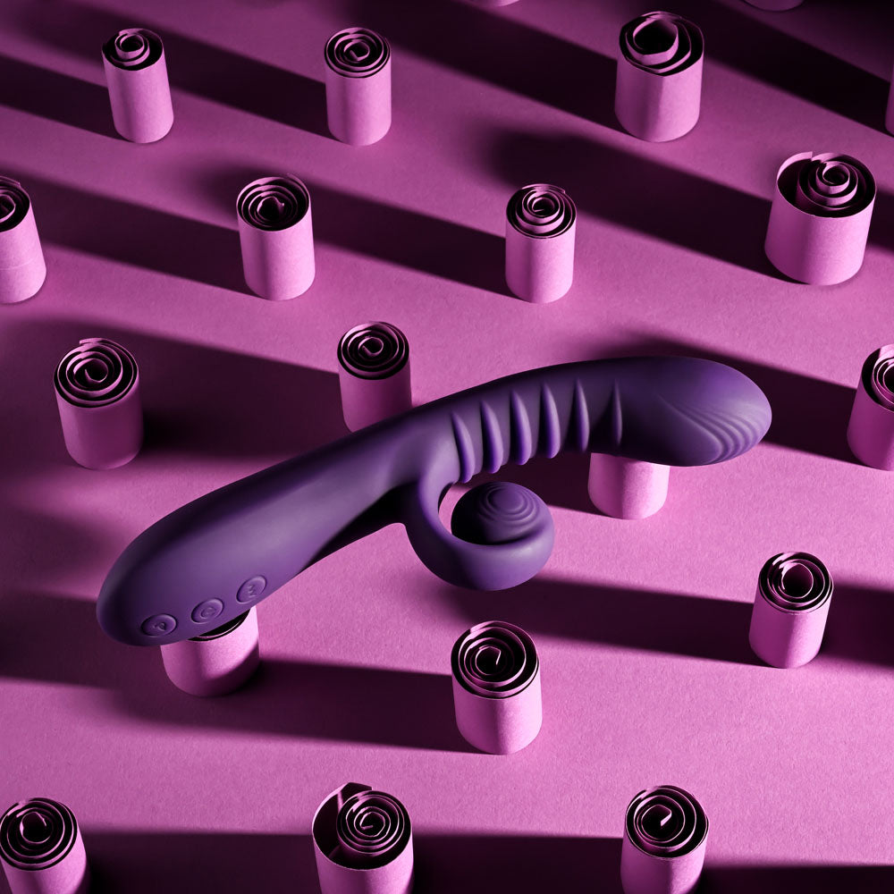 Buy Playboy CURLICUE - Purple 23.5 cm USB Rechargeable Rabbit Vibrator at NZ’s Mega Adult Toys Store. Discover premium sex toys with discreet shipping at the best price in NZ