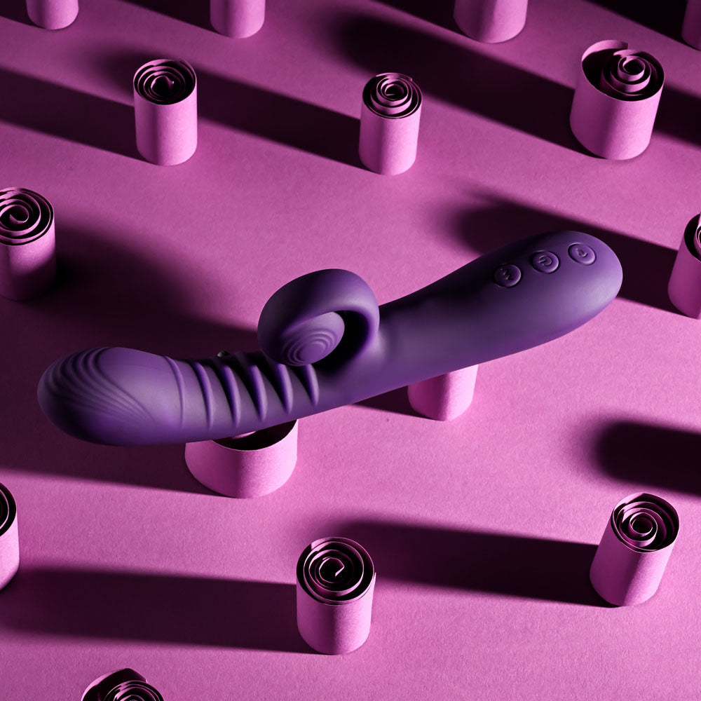 Buy Playboy CURLICUE - Purple 23.5 cm USB Rechargeable Rabbit Vibrator at NZ’s Mega Adult Toys Store. Discover premium sex toys with discreet shipping at the best price in NZ