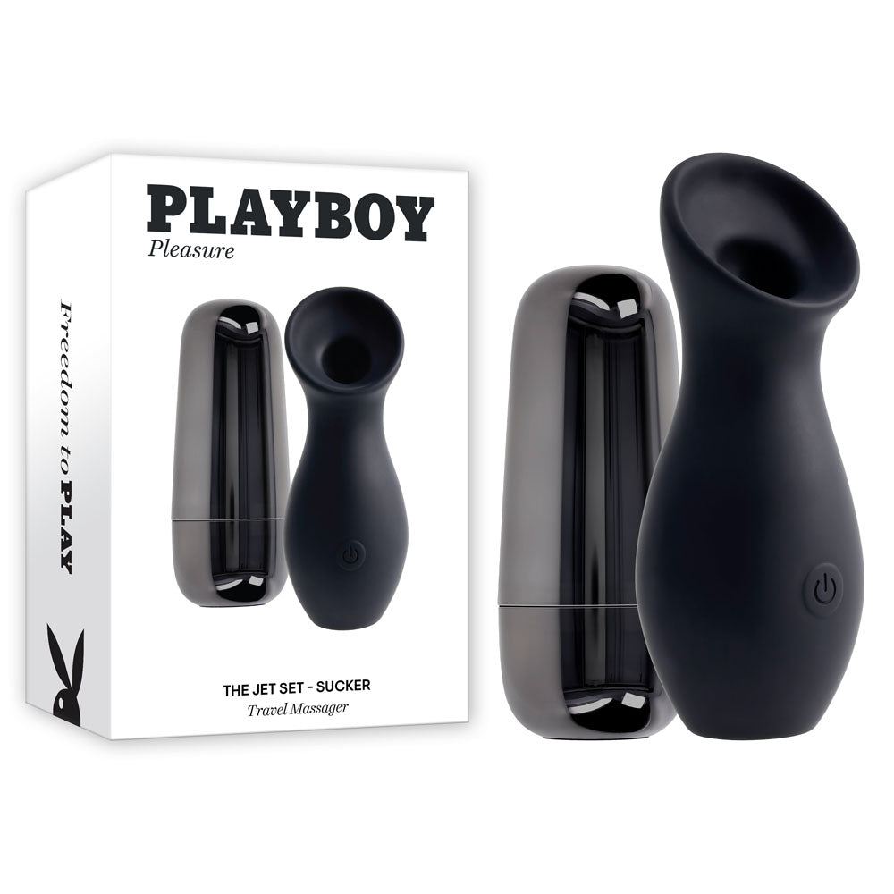 Buy Playboy Pleasure THE JET SET - SUCKER - Black 10.3 cm Sucking Stimulator with Rechargeable Charging Case at NZ’s Mega Adult Toys Store. Discover premium sex toys with discreet shipping at the best price in NZ