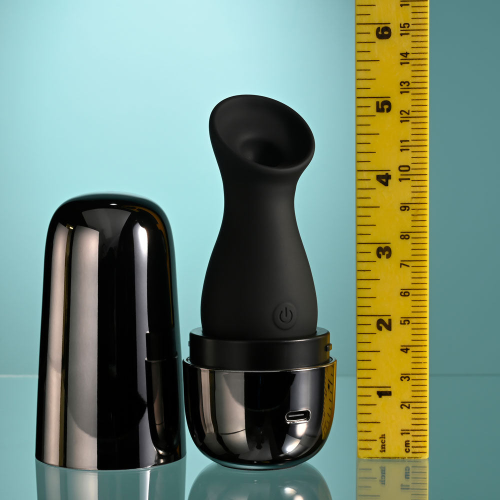 Buy Playboy Pleasure THE JET SET - SUCKER - Black 10.3 cm Sucking Stimulator with Rechargeable Charging Case at NZ’s Mega Adult Toys Store. Discover premium sex toys with discreet shipping at the best price in NZ