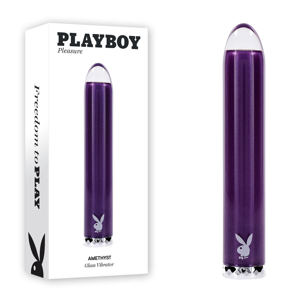 Buy Playboy Pleasure AMETHYST - Purple 12.4 cm USB Rechargeable Glass Tipped Mini Vibrator at NZ’s Mega Adult Toys Store. Discover premium sex toys with discreet shipping at the best price in NZ