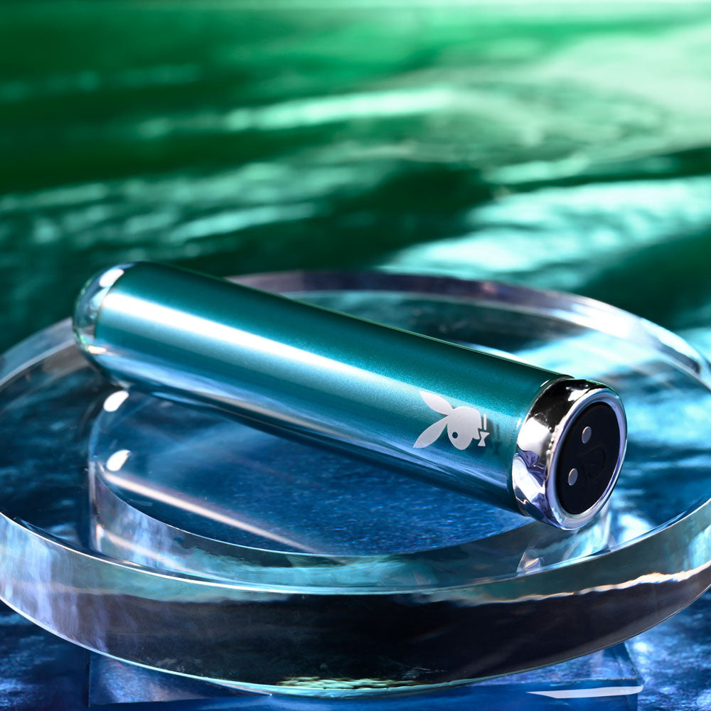 Buy Playboy Pleasure EMERALD - Blue 9.1 cm USB Rechargeable Glass Tipped Bullet at NZ’s Mega Adult Toys Store. Discover premium sex toys with discreet shipping at the best price in NZ