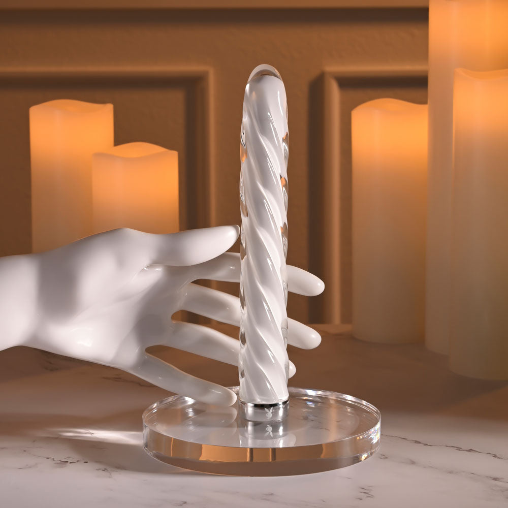 Buy Playboy Pleasure IN A TWIST - White Glass 17.5 cm USB Rechargeable Vibrator at NZ’s Mega Adult Toys Store. Discover premium sex toys with discreet shipping at the best price in NZ