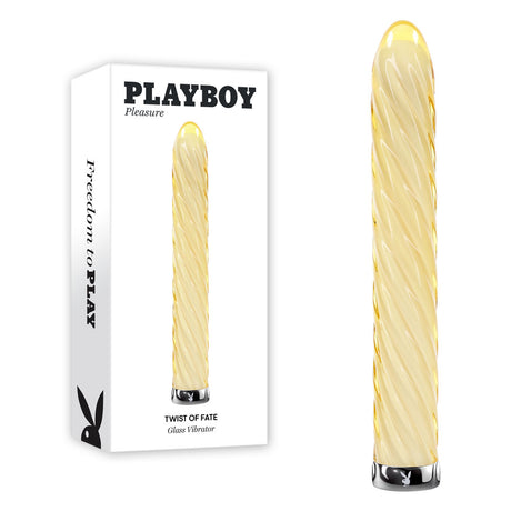 Buy Playboy Pleasure TWIST OF FATE - Yellow Glass 17.5 cm USB Rechargeable Vibrator at NZ’s Mega Adult Toys Store. Discover premium sex toys with discreet shipping at the best price in NZ