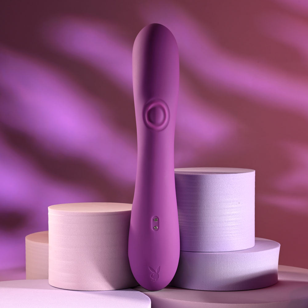 Buy Playboy Pleasure BUSY BUNNY - Purple 22.6 cm USB Rechargeable Rabbit Vibrator with Tapping Shaft at NZ’s Mega Adult Toys Store. Discover premium sex toys with discreet shipping at the best price in NZ