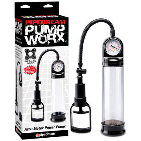 Buy Pump Worx Accu - Meter Power Pump - Clear/Black Penis Pump with Gauge at NZ’s Mega Adult Toys Store. Discover premium sex toys with discreet shipping at the best price in NZ