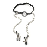 Buy Fetish Fantasy Series O - ring Gag with Nipple Clamps - Body Restraints at NZ’s Mega Adult Toys Store. Discover premium sex toys with discreet shipping at the best price in NZ