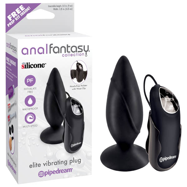 Buy Anal Fantasy Collection Elite Vibrating Plug - Black 9.5 cm (3.5'') Vibrating Butt Plug at NZ’s Mega Adult Toys Store. Discover premium sex toys with discreet shipping at the best price in NZ