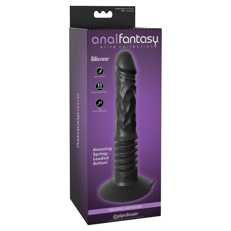 Buy Anal Fantasy Elite Vibrating Ass Fucker - Black 30.5 cm (12'') USB Rechargeable Anal Vibrator at NZ’s Mega Adult Toys Store. Discover premium sex toys with discreet shipping at the best price in NZ