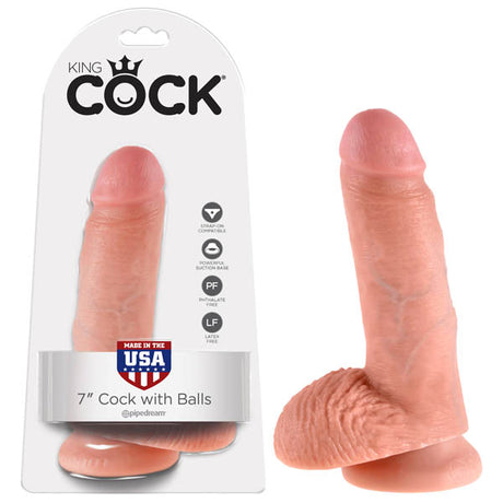 Buy King Cock 7'' Cock With Balls - Flesh 17.8 cm (7'') Dong at NZ’s Mega Adult Toys Store. Discover premium sex toys with discreet shipping at the best price in NZ