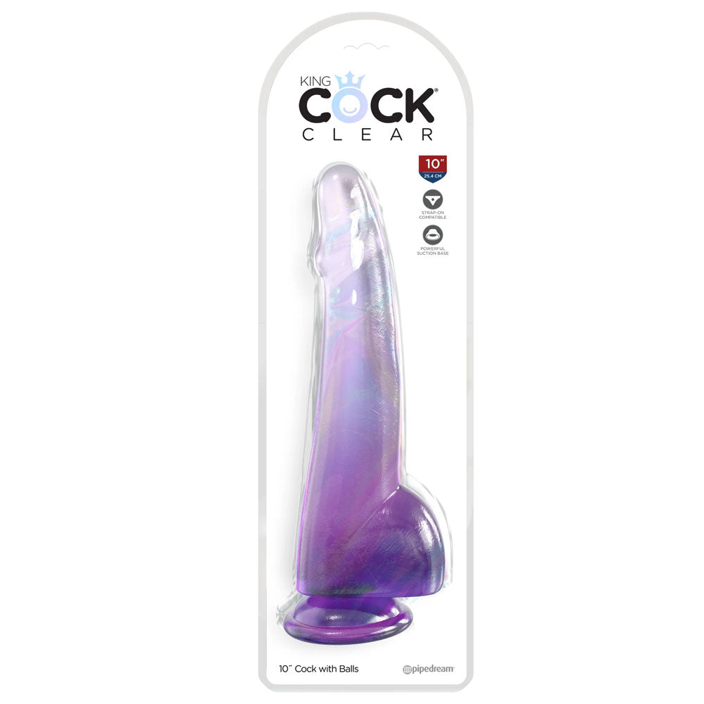 Buy King Cock Clear 10'' Cock with Balls - Purple - Purple 25 cm Dong at NZ’s Mega Adult Toys Store. Discover premium sex toys with discreet shipping at the best price in NZ