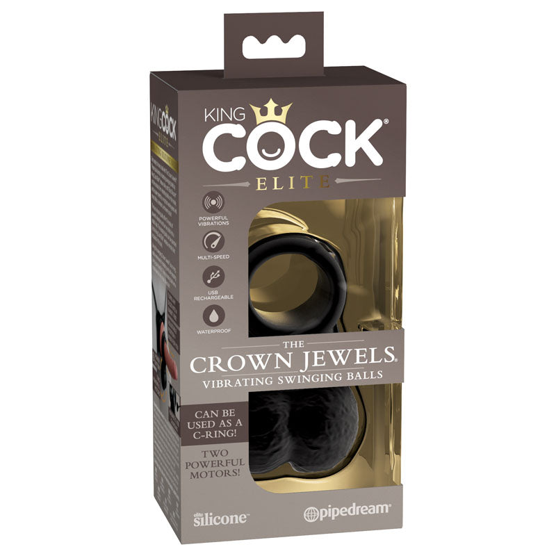 Buy King Cock Elite The Crown Jewels Vibrating Silicone Balls - Black USB Rechargeable Vibrating Cock Ring at NZ’s Mega Adult Toys Store. Discover premium sex toys with discreet shipping at the best price in NZ