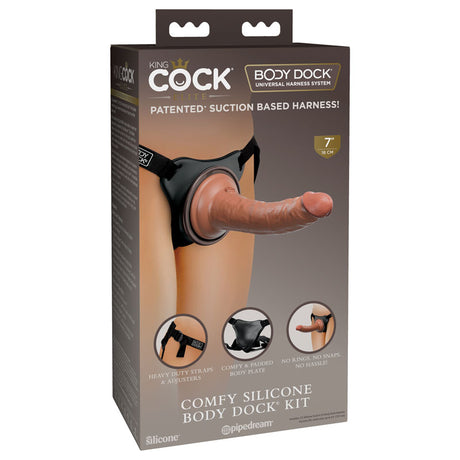 Buy King Cock Elite Comfy Silicone Body Dock Kit - Body Dock Strap - On Harness with Tan 17.8 cm Dong at NZ’s Mega Adult Toys Store. Discover premium sex toys with discreet shipping at the best price in NZ