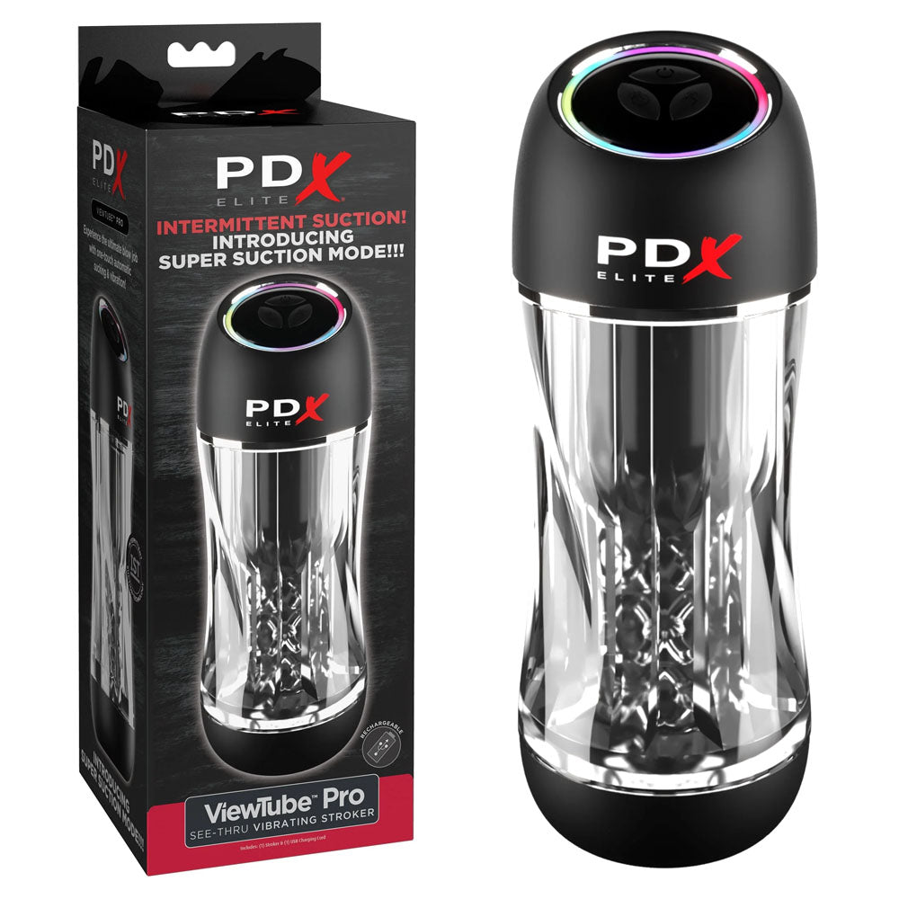 Buy PDX Elite ViewTube Pro - Clear USB Rechargeable Auto Sucking Stroker at NZ’s Mega Adult Toys Store. Discover premium sex toys with discreet shipping at the best price in NZ