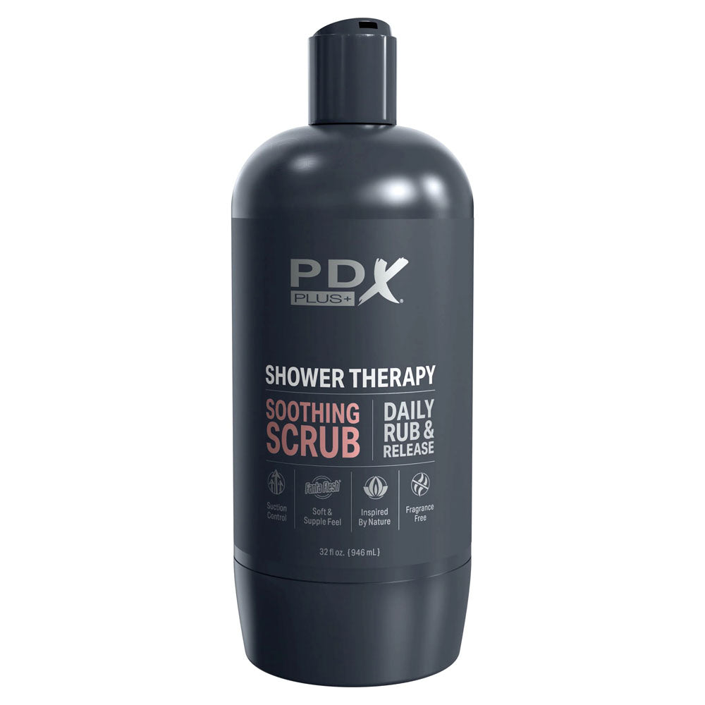 Buy PDX Plus Shower Therapy - Soothing Scrub - Tan - Tan Discreet Vagina Stroker with Suction Base at NZ’s Mega Adult Toys Store. Discover premium sex toys with discreet shipping at the best price in NZ