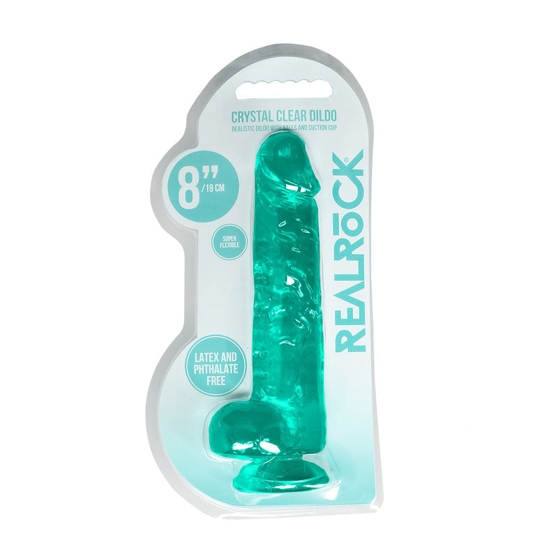 Buy REALROCK 8'' Realistic Dildo With Balls - Turquoise 20.3 cm Dong at NZ’s Mega Adult Toys Store. Discover premium sex toys with discreet shipping at the best price in NZ