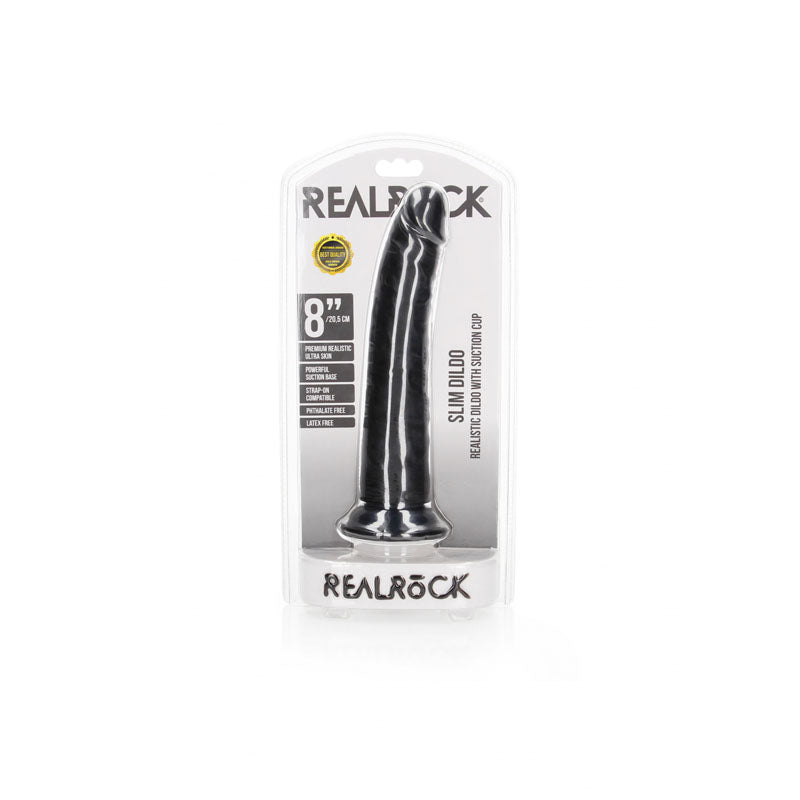 Buy REALROCK Realistic Slim Dildo with Suction Cup - 20.5cm - Black 20.5 cm (8'') Dong at NZ’s Mega Adult Toys Store. Discover premium sex toys with discreet shipping at the best price in NZ