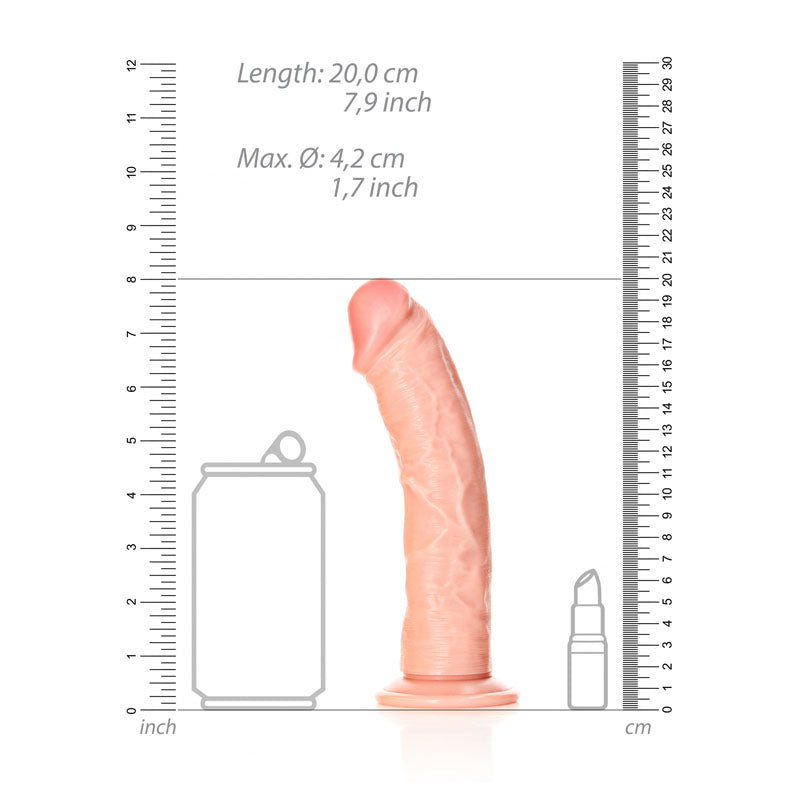 Buy REALROCK Realistic Regular Curved Dildo with Suction Cup - 18 cm - Flesh 18 cm (7'') Dong at NZ’s Mega Adult Toys Store. Discover premium sex toys with discreet shipping at the best price in NZ