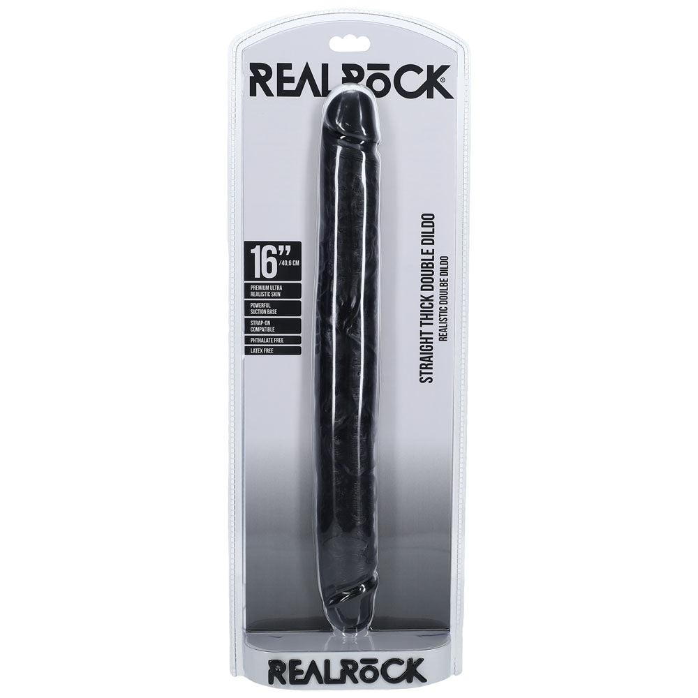 Buy REALROCK 40cm Thick Double Dildo - Black - Black 40 cm (16'') Thick Double Dong at NZ’s Mega Adult Toys Store. Discover premium sex toys with discreet shipping at the best price in NZ