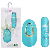 Buy Maia JESSI 420 Remote - Sky Blue 7.6 cm USB Rechargeable Bullet with Wireless Remote at NZ’s Mega Adult Toys Store. Discover premium sex toys with discreet shipping at the best price in NZ