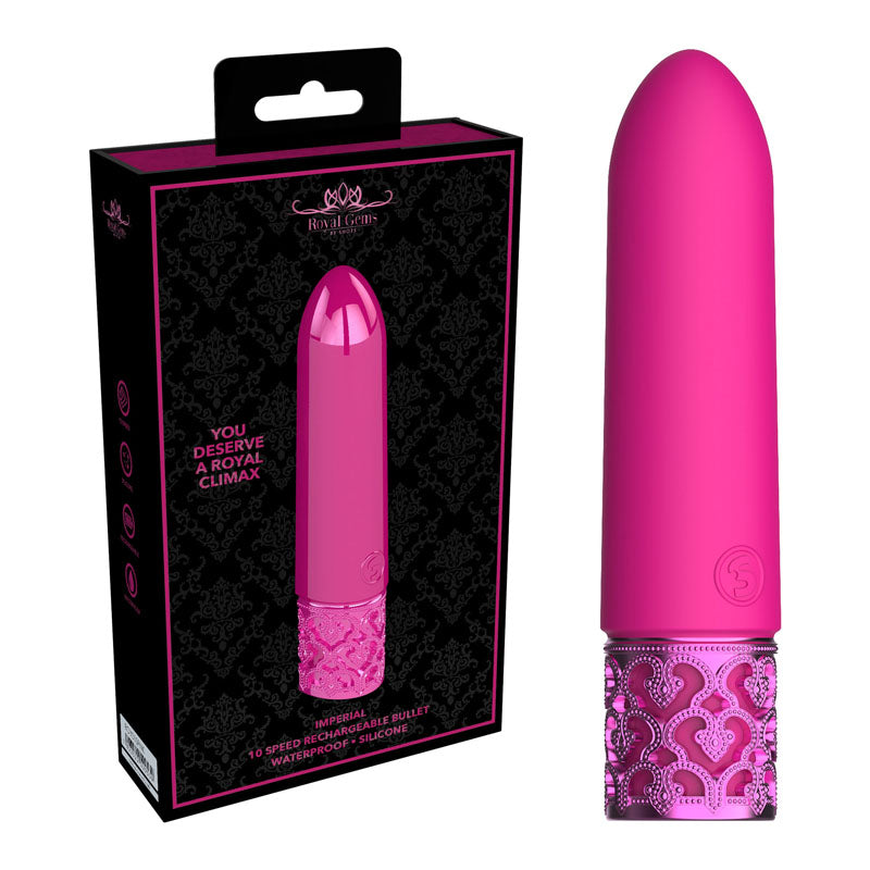 Buy ROYAL GEMS Imperial - Silicone Rechargeable Bullet - Pink 10 cm USB Rechargeable Bullet at NZ’s Mega Adult Toys Store. Discover premium sex toys with discreet shipping at the best price in NZ