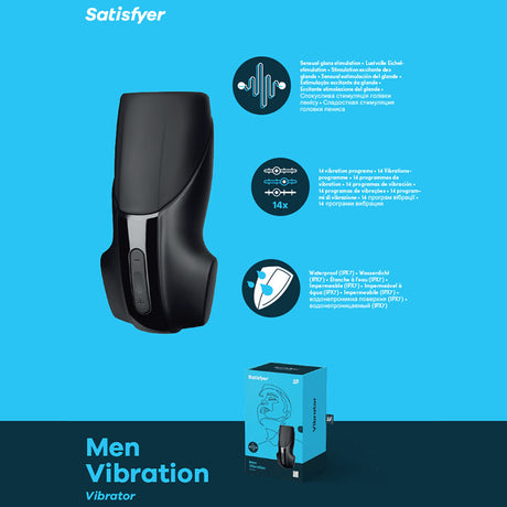 Buy Satisfyer Men Vibration - Black USB Rechargeable Masturbator at NZ’s Mega Adult Toys Store. Discover premium sex toys with discreet shipping at the best price in NZ