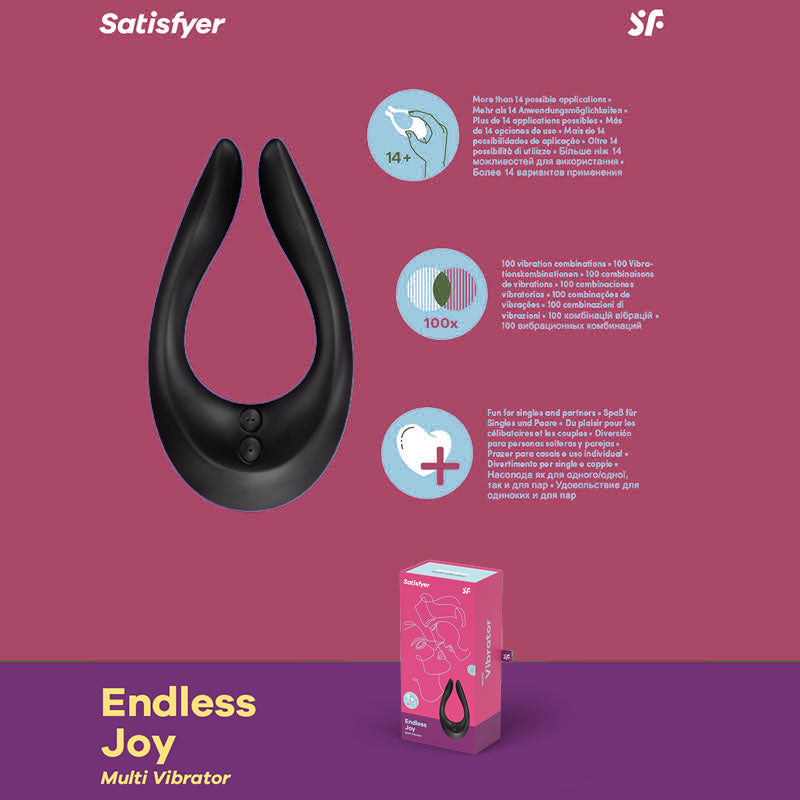 Buy Satisfyer Endless Joy - Black USB Rechargeable Couples Stimulator at NZ’s Mega Adult Toys Store. Discover premium sex toys with discreet shipping at the best price in NZ