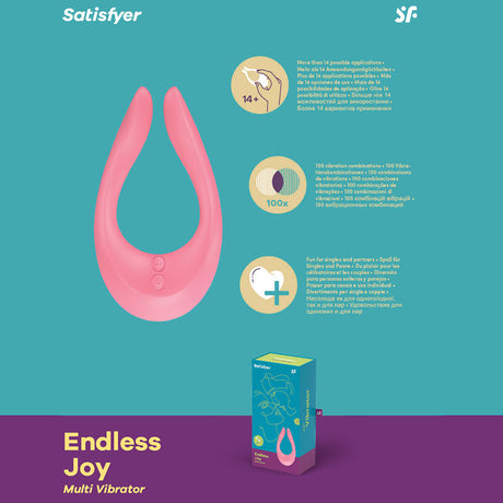 Buy Satisfyer Endless Joy - Pink USB Rechargeable Couples Stimulator at NZ’s Mega Adult Toys Store. Discover premium sex toys with discreet shipping at the best price in NZ