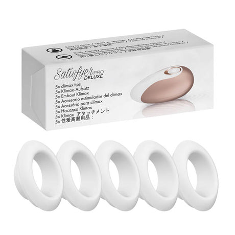 Buy Satisfyer Pro Deluxe Climax Heads - 5 Replacement Silicone Heads for Satisfyer Pro Deluxe at NZ’s Mega Adult Toys Store. Discover premium sex toys with discreet shipping at the best price in NZ