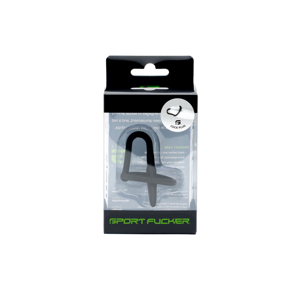 Buy Sport Fucker Cock Plug - Black Cock Ring with Urethral Sound at NZ’s Mega Adult Toys Store. Discover premium sex toys with discreet shipping at the best price in NZ