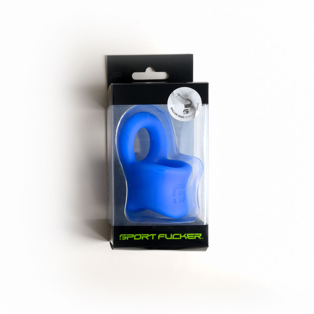 Buy Sport Fucker Baller Ring - Blue Liquid Silicone Cock Ring with Ball Stretcher at NZ’s Mega Adult Toys Store. Discover premium sex toys with discreet shipping at the best price in NZ