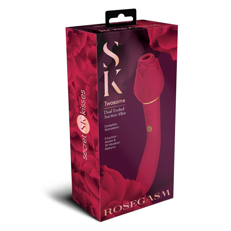 Buy Secret Kisses ROSEGASM TWOSOME - Rose Red 20.3 cm Air Pulsation Stimulator & Vibrator at NZ’s Mega Adult Toys Store. Discover premium sex toys with discreet shipping at the best price in NZ