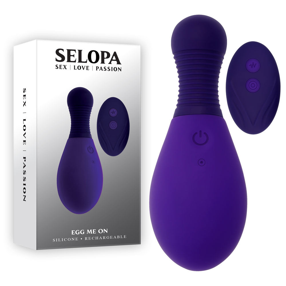 Buy Selopa EGG ME ON - Purple 10 cm USB Rechargeable Egg with Wireless Remote at NZ’s Mega Adult Toys Store. Discover premium sex toys with discreet shipping at the best price in NZ