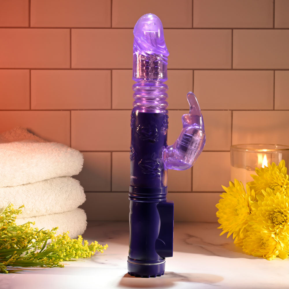 Buy Selopa BUNNY THRUSTER - Purple 24.8 cm Thrusting Rabbit Vibrator at NZ’s Mega Adult Toys Store. Discover premium sex toys with discreet shipping at the best price in NZ