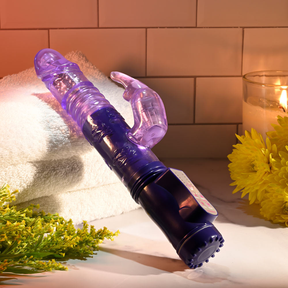 Buy Selopa BUNNY THRUSTER - Purple 24.8 cm Thrusting Rabbit Vibrator at NZ’s Mega Adult Toys Store. Discover premium sex toys with discreet shipping at the best price in NZ