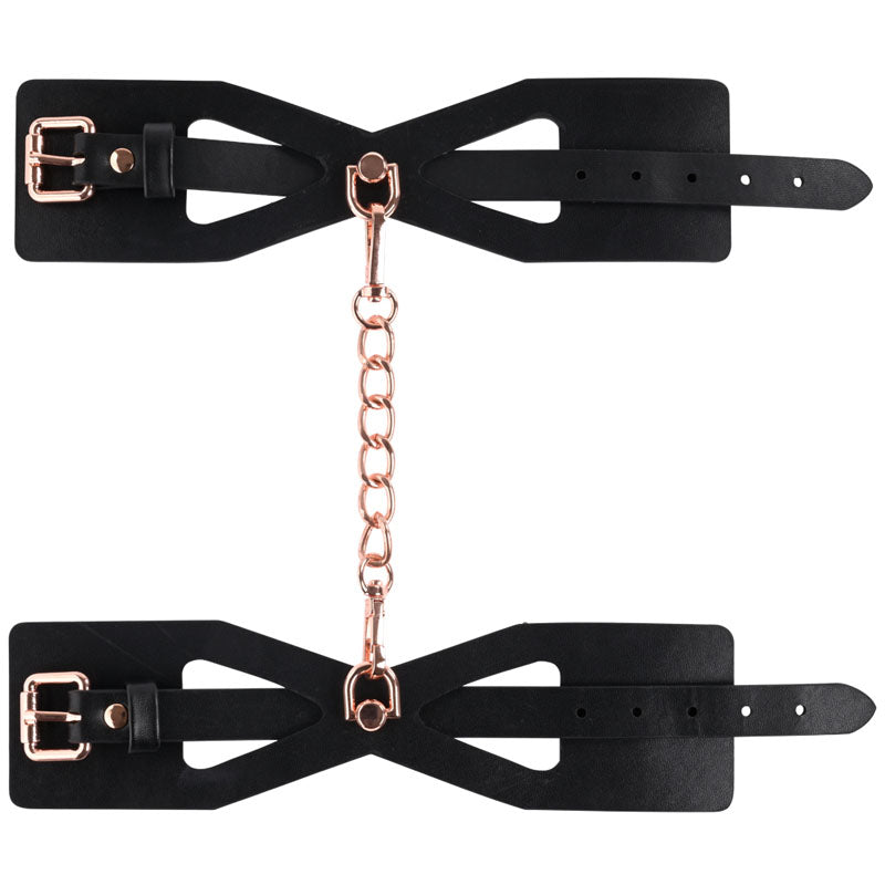 Buy Sex & Mischief Brat Handcuffs - Black/Rose Gold Restraints at NZ’s Mega Adult Toys Store. Discover premium sex toys with discreet shipping at the best price in NZ