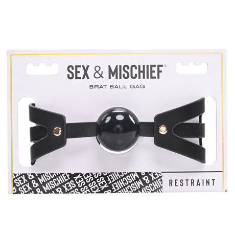 Buy Sex & Mischief Brat Ball Gag - Black/Rose Gold Mouth Restraint at NZ’s Mega Adult Toys Store. Discover premium sex toys with discreet shipping at the best price in NZ