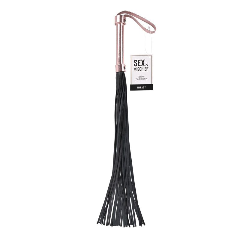 Buy Sex & Mischief Brat Flogger - Rose Gold/Black Flogger at NZ’s Mega Adult Toys Store. Discover premium sex toys with discreet shipping at the best price in NZ