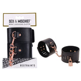 Buy Sex & Mischief Brat Locking Cuffs - Black/Rose Gold Hand Cuffs at NZ’s Mega Adult Toys Store. Discover premium sex toys with discreet shipping at the best price in NZ