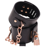 Buy Sex & Mischief Brat Locking Cuffs - Black/Rose Gold Hand Cuffs at NZ’s Mega Adult Toys Store. Discover premium sex toys with discreet shipping at the best price in NZ