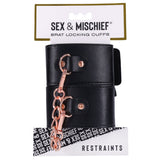 Buy Sex & Mischief Brat Locking Cuffs - Black/Rose Gold Hand Cuffs at NZ’s Mega Adult Toys Store. Discover premium sex toys with discreet shipping at the best price in NZ