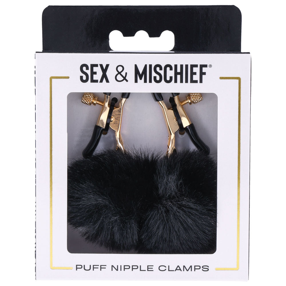 Buy Sex & Mischief Puff Nipple Clamps - Black/Gold Nipple Clamps - Set of 2 at NZ’s Mega Adult Toys Store. Discover premium sex toys with discreet shipping at the best price in NZ