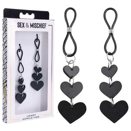 Buy Sex & Mischief Heart Nipple Ties - Black Nipple Restraints - Set of 2 at NZ’s Mega Adult Toys Store. Discover premium sex toys with discreet shipping at the best price in NZ