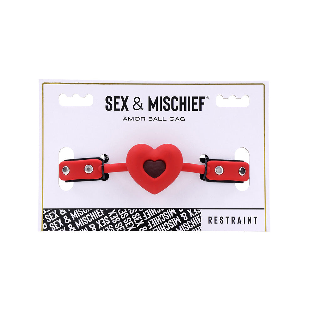 Buy Sex & Mischief Amor Ball Gag - Red/Black Mouth Restraint at NZ’s Mega Adult Toys Store. Discover premium sex toys with discreet shipping at the best price in NZ