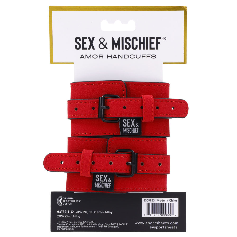 Buy Sex & Mischief Amor Handcuffs - Red Restraints at NZ’s Mega Adult Toys Store. Discover premium sex toys with discreet shipping at the best price in NZ