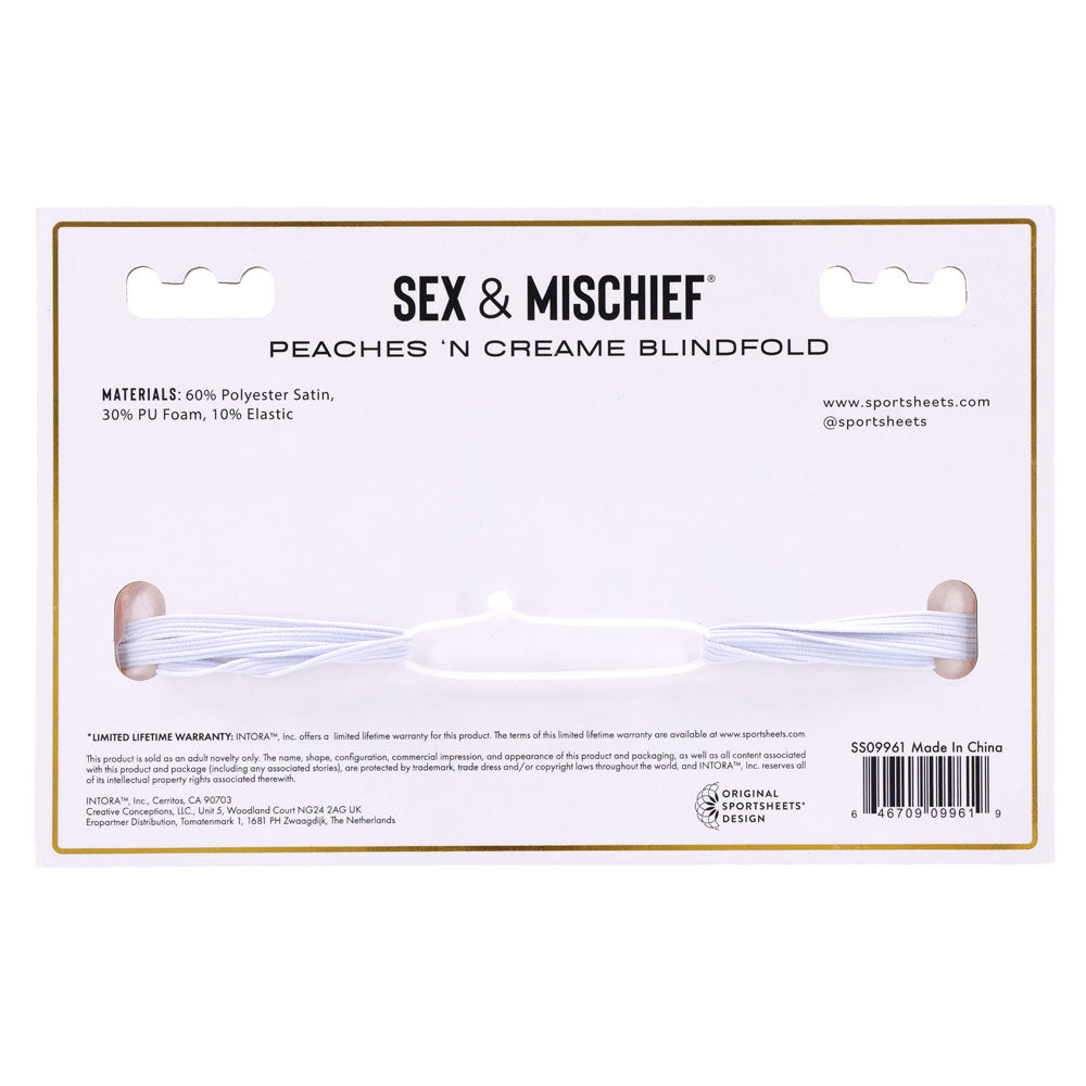 Buy Sex & Mischief Peaches n CreaMe Blindfold - Peach Eyemask at NZ’s Mega Adult Toys Store. Discover premium sex toys with discreet shipping at the best price in NZ