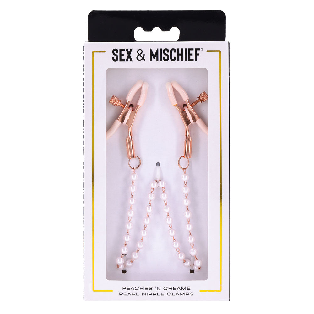 Buy Sex & Mischief Peaches n CreaMe Pearl Nipple Clamps - Peach Nipple Restraints at NZ’s Mega Adult Toys Store. Discover premium sex toys with discreet shipping at the best price in NZ