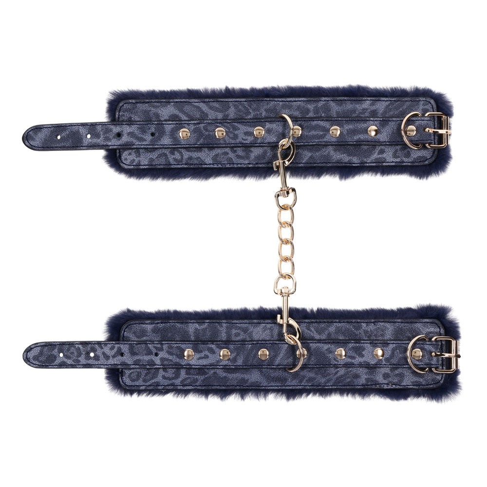 Buy Sex & Mischief Cougar Fur Handcuffs - Navy Blue/Gold Furry Restraints at NZ’s Mega Adult Toys Store. Discover premium sex toys with discreet shipping at the best price in NZ