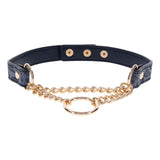 Buy Sex & Mischief Cougar Day Collar - Navy Blue/Gold Collar at NZ’s Mega Adult Toys Store. Discover premium sex toys with discreet shipping at the best price in NZ